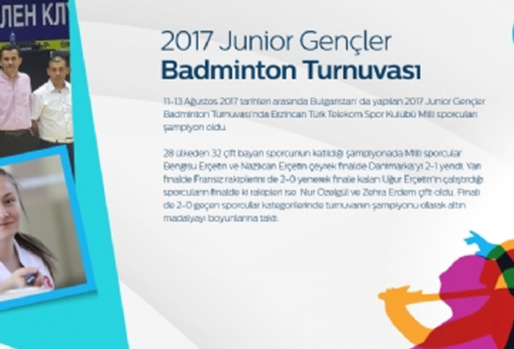 2017 Junior Gençler Badminton Turnuvası gorseli